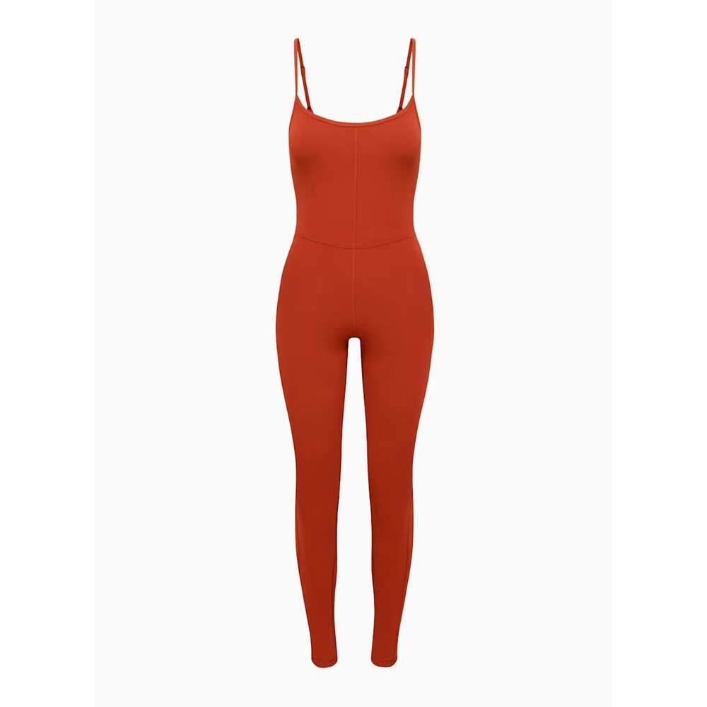 Aritzia Wilfred Free Divinity Jumpsuit S Small Copper Red Rust Orange Stretch